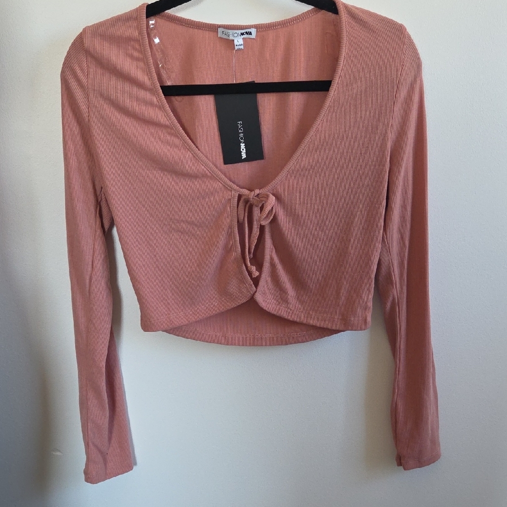 🌻4 For $20🌻Fashion Nova Rust Long Sleeve Crop Top